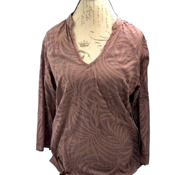 Dockers Tops - Dockers Tan Long Sleeve Top Size M